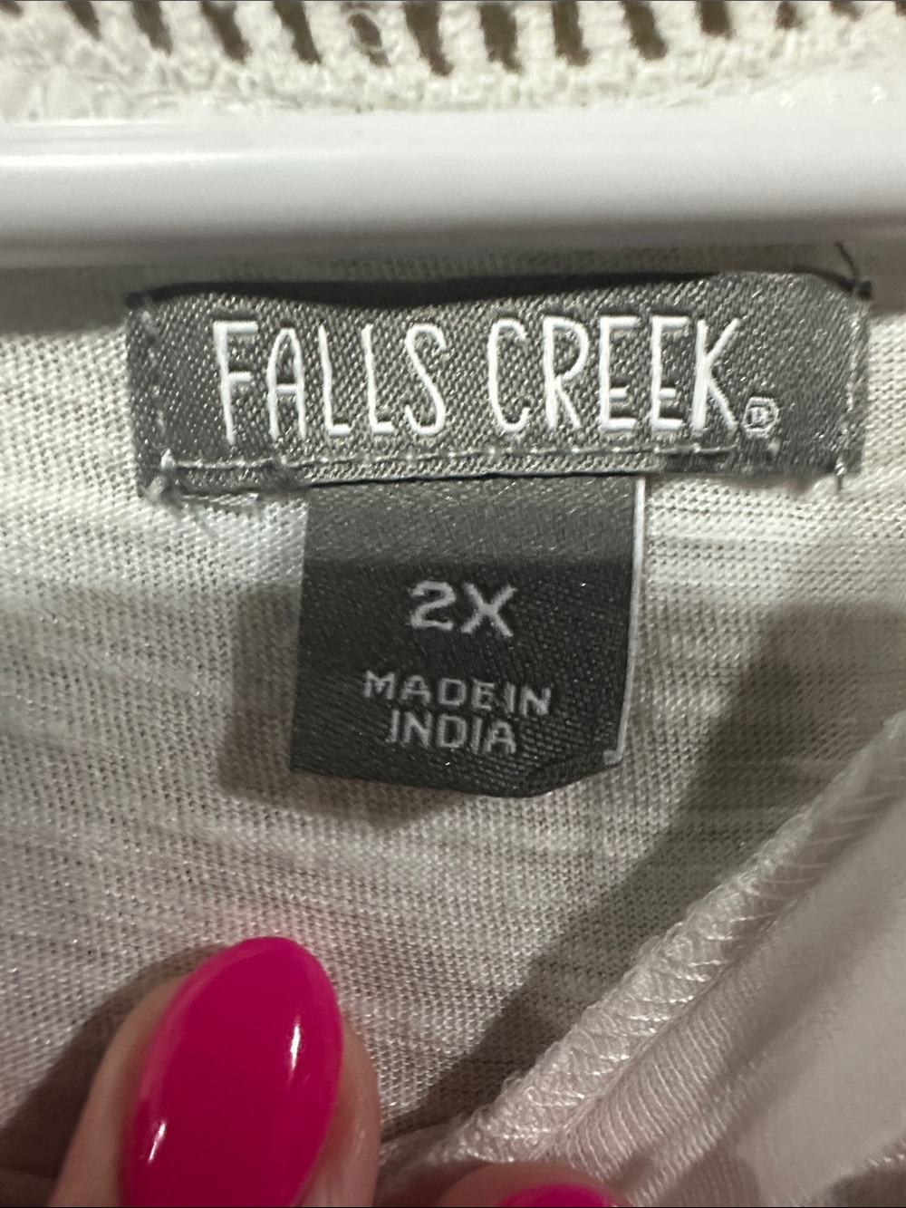 Falls Creek White Lace-Trim Tank Top - Picture 4 of 4